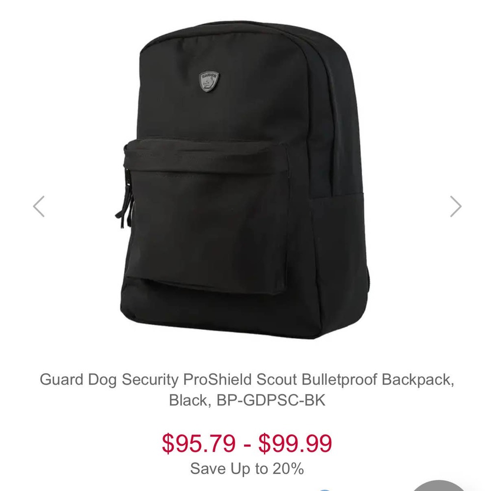 Guard Dog ProShield Bulletproof Backpack